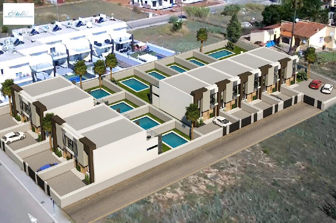 adosado en El Vergel en venta, superficie 118 m², ano de construccion 2022, estado first owner, parcela 201 m², 3 dormitorios, 2 banos, piscina, ref.: TM-0121-GC-3