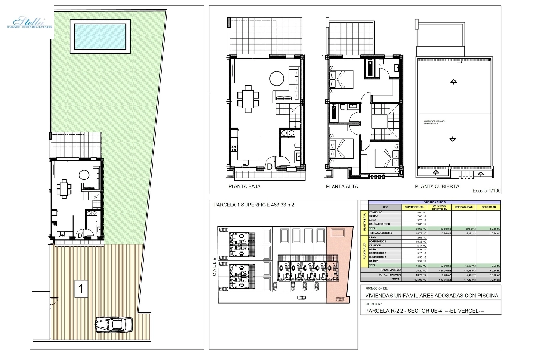 adosado en El Vergel en venta, superficie 118 m², ano de construccion 2022, estado first owner, parcela 201 m², 3 dormitorios, 2 banos, piscina, ref.: TM-0121-GC-4