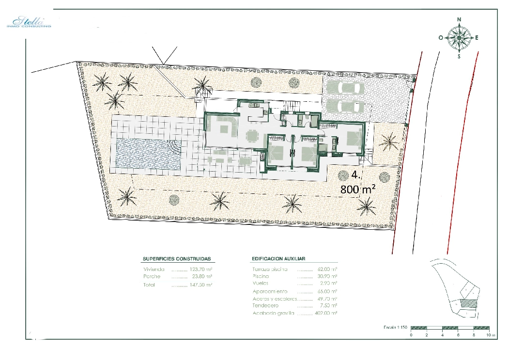 villa en Benissa en venta, superficie 147 m², ano de construccion 2022, aire acondicionado, parcela 800 m², 3 dormitorios, 2 banos, piscina, ref.: BI-BE.H-864-4