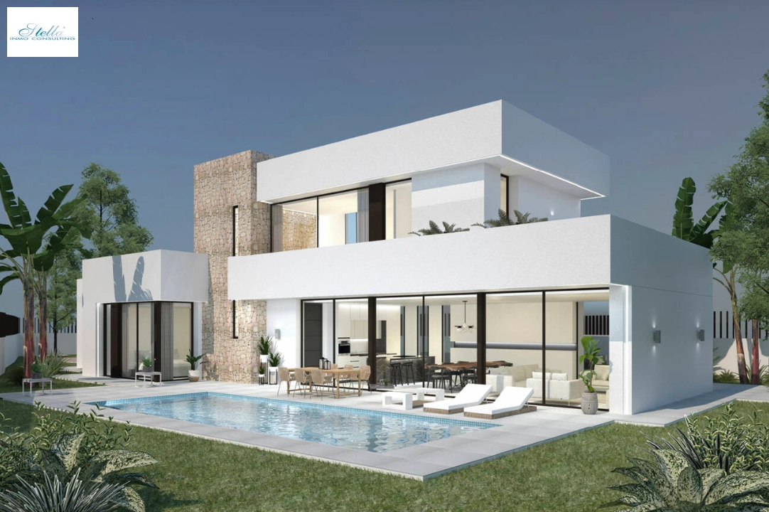 villa en Moraira(Pla del Mar) en venta, superficie 280 m², ano de construccion 2023, aire acondicionado, parcela 817 m², 3 dormitorios, 3 banos, piscina, ref.: BI-MT.H-768-1