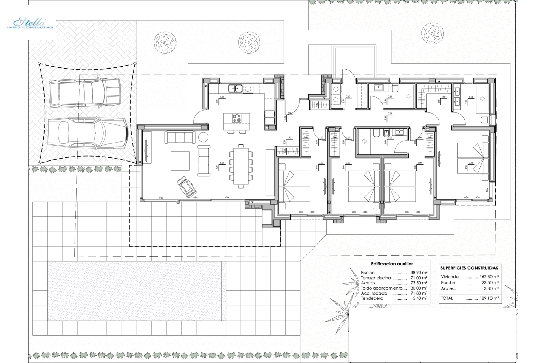 villa en Calpe en venta, superficie 192 m², aire acondicionado, parcela 800 m², 4 dormitorios, 3 banos, piscina, ref.: BI-CA.H-442-4