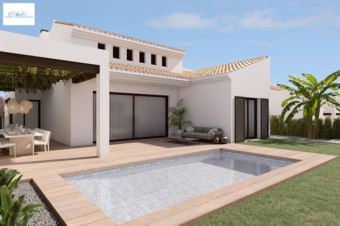 villa en Algorfa en venta, superficie 205 m², estado first owner, aire acondicionado, parcela 437 m², 3 dormitorios, 2 banos, piscina, ref.: HA-ARN-112-E02-1