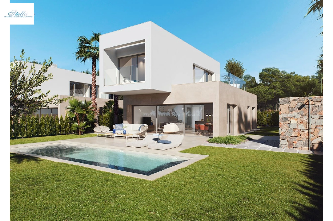 villa en Orihuela Costa en venta, superficie 203 m², estado first owner, aire acondicionado, parcela 523 m², 3 dormitorios, 2 banos, piscina, ref.: HA-OCN-146-E01-1