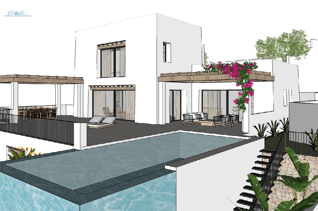 villa en Moraira en venta, superficie 425 m², ano de construccion 2023, aire acondicionado, parcela 1000 m², 4 dormitorios, 4 banos, piscina, ref.: BI-MT.H-777-10