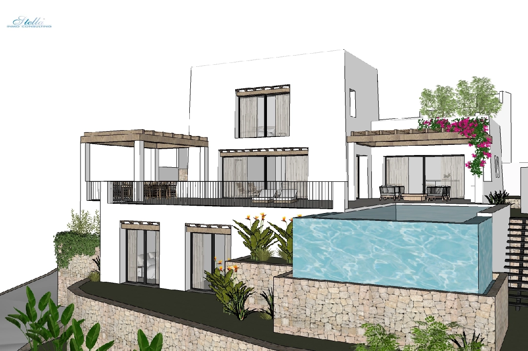 villa en Moraira en venta, superficie 425 m², ano de construccion 2023, aire acondicionado, parcela 1000 m², 4 dormitorios, 4 banos, piscina, ref.: BI-MT.H-777-11