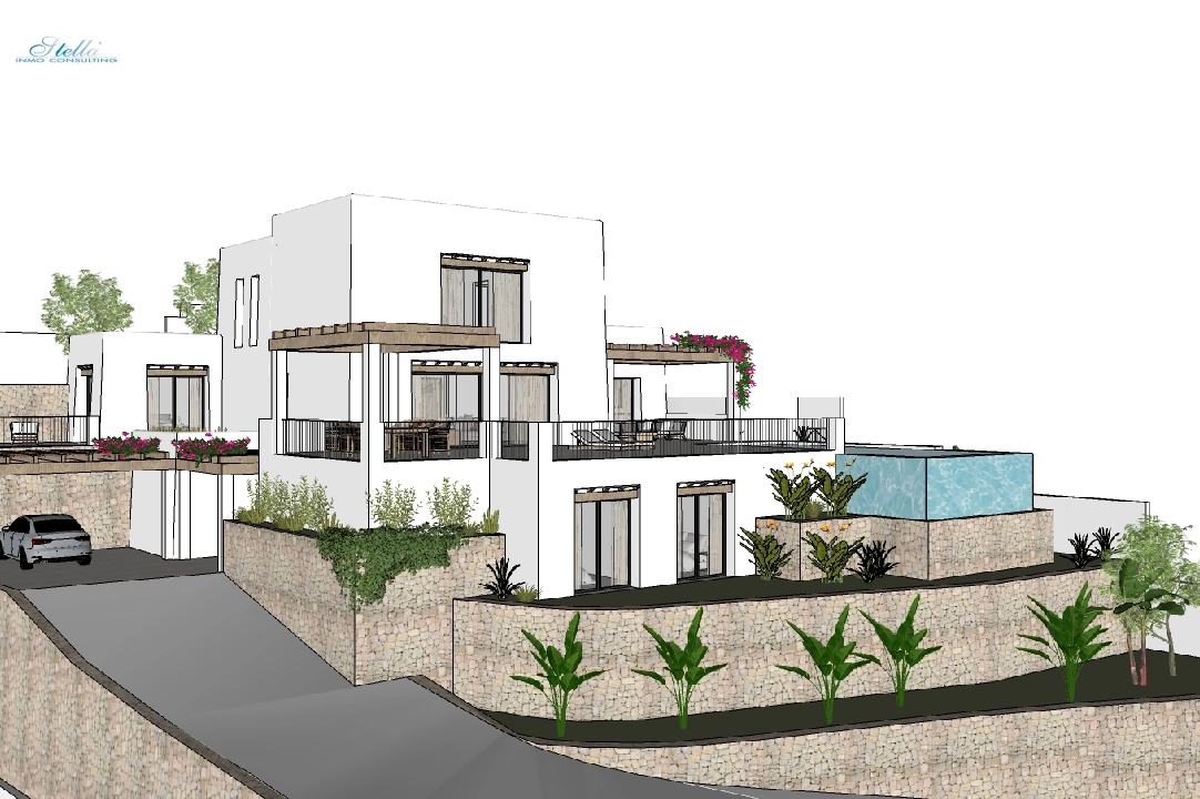 villa en Moraira en venta, superficie 425 m², ano de construccion 2023, aire acondicionado, parcela 1000 m², 4 dormitorios, 4 banos, piscina, ref.: BI-MT.H-777-5