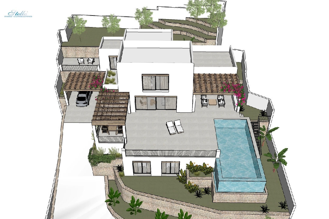 villa en Moraira en venta, superficie 425 m², ano de construccion 2023, aire acondicionado, parcela 1000 m², 4 dormitorios, 4 banos, piscina, ref.: BI-MT.H-777-7