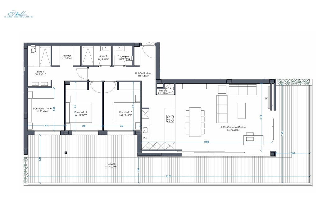 apartamento en la planta superior en Orihuela Costa en venta, superficie 152 m², estado first owner, aire acondicionado, 3 dormitorios, 2 banos, piscina, ref.: HA-OCN-161-A02-6