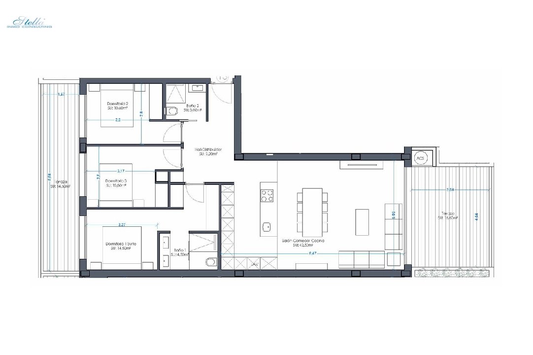 apartamento en la planta superior en Orihuela Costa en venta, superficie 152 m², estado first owner, aire acondicionado, 3 dormitorios, 2 banos, piscina, ref.: HA-OCN-161-A02-7