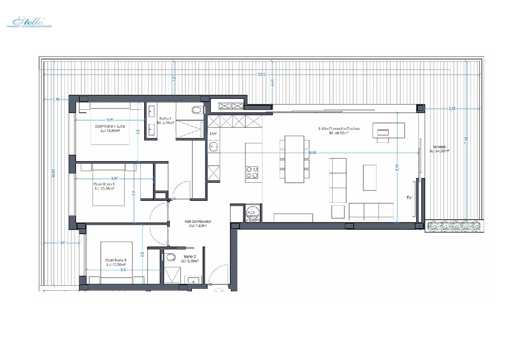 apartamento en la planta superior en Orihuela Costa en venta, superficie 152 m², estado first owner, aire acondicionado, 3 dormitorios, 2 banos, piscina, ref.: HA-OCN-161-A02-8