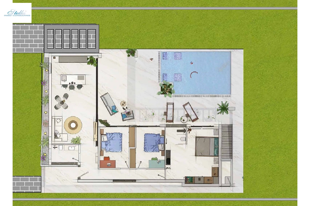 villa en Algorfa en venta, superficie 295 m², estado first owner, parcela 472 m², 3 dormitorios, 2 banos, piscina, ref.: HA-ARN-140-E01-17