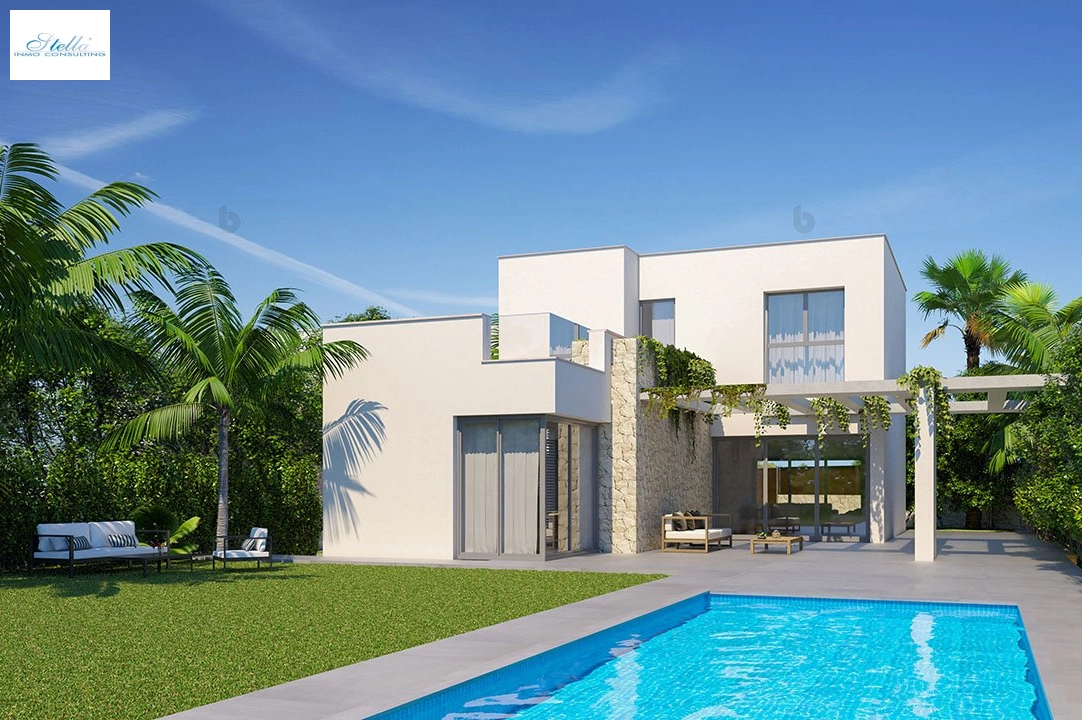 villa en Pilar de la Horadada en venta, superficie 203 m², estado first owner, parcela 453 m², 3 dormitorios, 3 banos, piscina, ref.: HA-PIN-103-E01-1