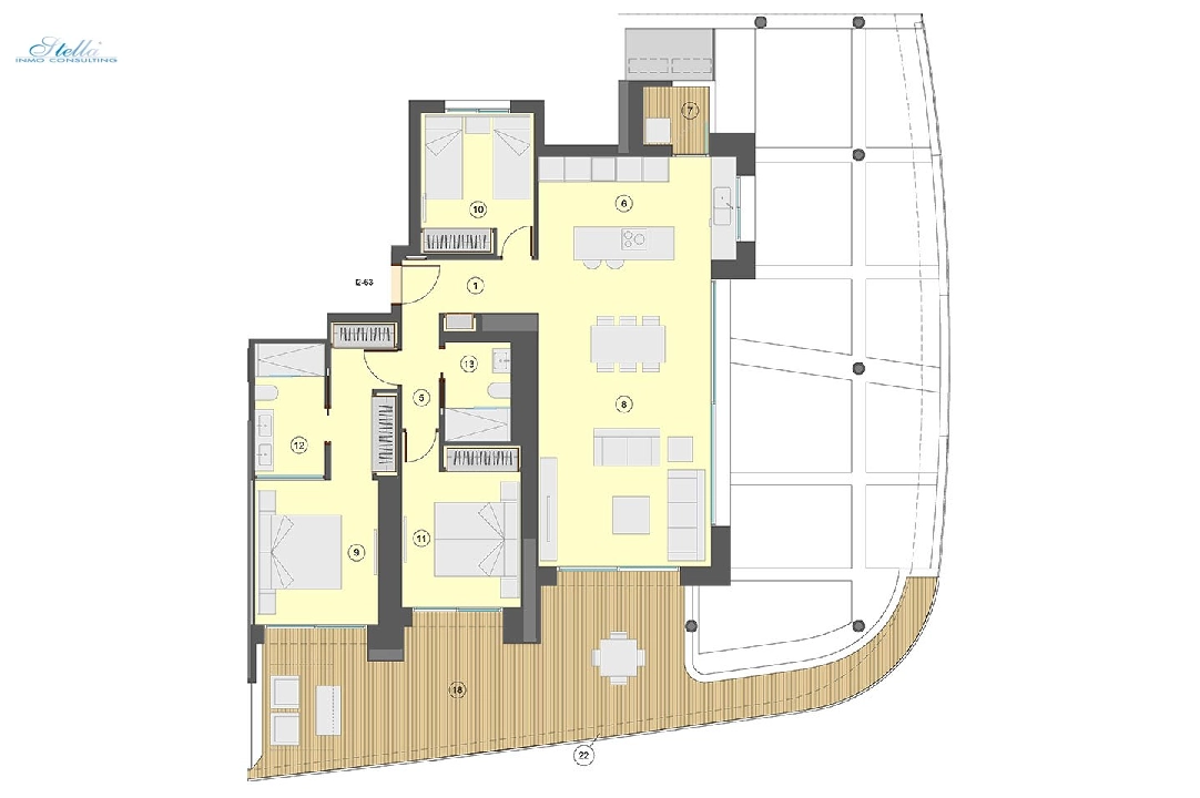 apartamento en la planta superior en Benidorm en venta, superficie 130 m², estado first owner, aire acondicionado, 3 dormitorios, 2 banos, piscina, ref.: HA-BEN-113-A03-23
