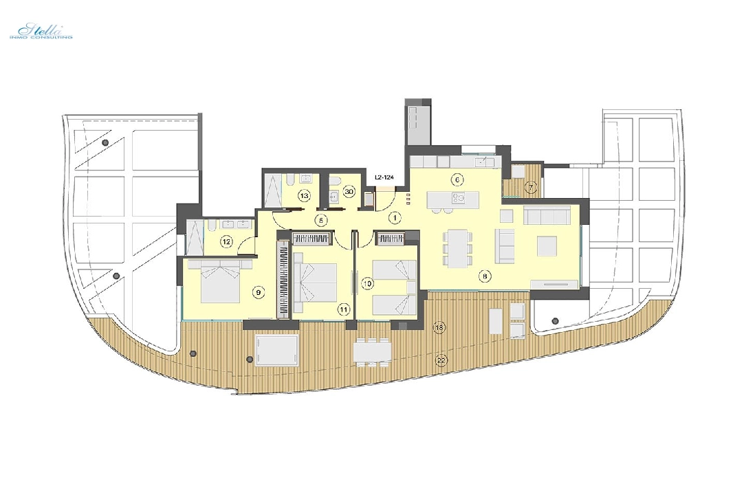 apartamento en la planta superior en Benidorm en venta, superficie 130 m², estado first owner, aire acondicionado, 3 dormitorios, 2 banos, piscina, ref.: HA-BEN-113-A03-30
