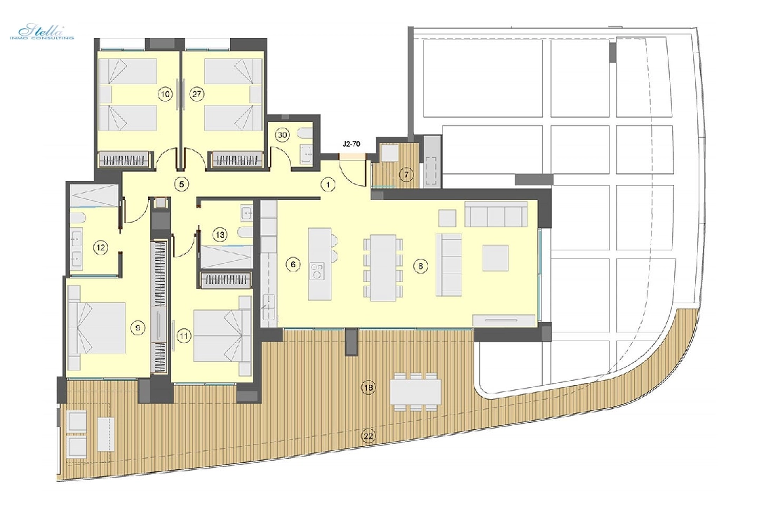 apartamento en la planta superior en Benidorm en venta, superficie 198 m², estado first owner, + fussboden, aire acondicionado, 4 dormitorios, 2 banos, piscina, ref.: HA-BEN-113-A04-17