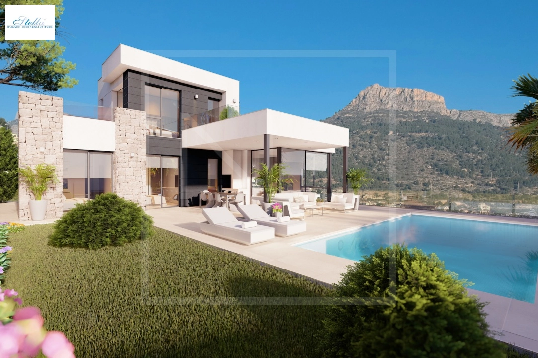 villa en Calpe en venta, superficie 321 m², + calefaccion suelo, aire acondicionado, parcela 885 m², 4 dormitorios, 4 banos, piscina, ref.: NL-NLD1451-1