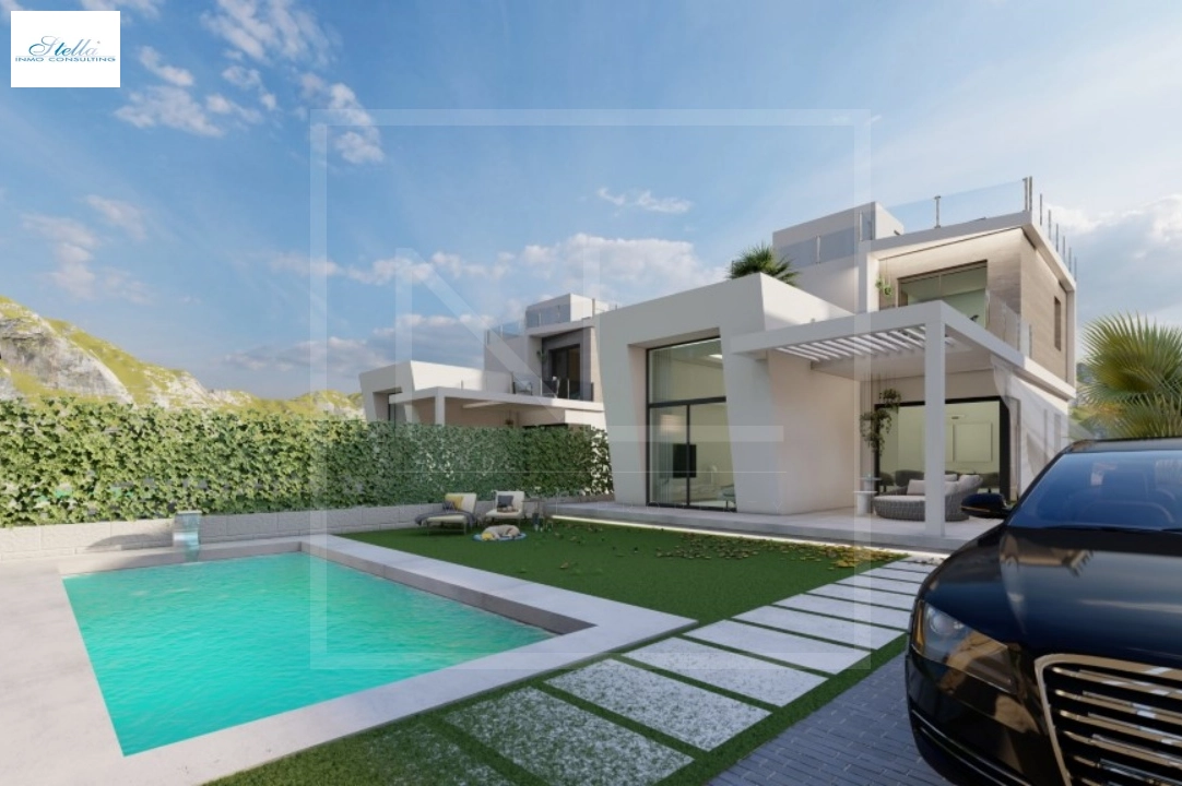 villa en Finestrat en venta, superficie 163 m², ano de construccion 2024, + calefaccion central, aire acondicionado, parcela 393 m², 3 dormitorios, 3 banos, piscina, ref.: NL-NLD1470-1