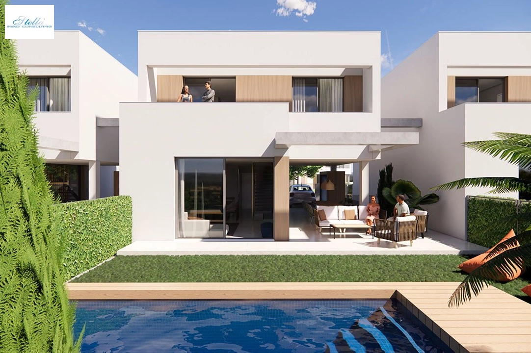 villa en Los Alcazares en venta, superficie 300 m², estado first owner, parcela 202 m², 3 dormitorios, 3 banos, piscina, ref.: HA-LAN-421-E01-1