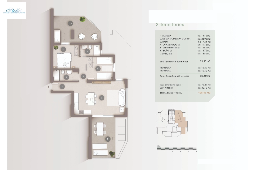 apartamento en Calpe en venta, superficie 72 m², ano de construccion 2023, + KLIMA, aire acondicionado, 2 dormitorios, 2 banos, piscina, ref.: BI-CA.A-019-16