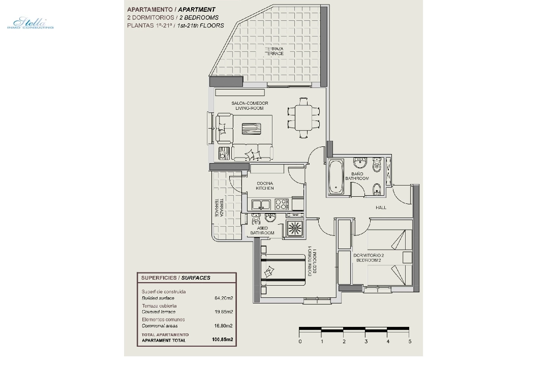 apartamento en Calpe en venta, superficie 100 m², ano de construccion 2009, + KLIMA, aire acondicionado, 2 dormitorios, 2 banos, piscina, ref.: BI-CA.A-025-14