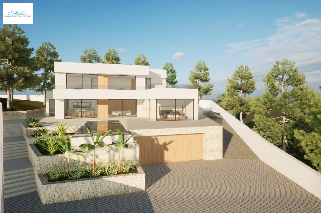 villa en Moraira(Pla del Mar) en venta, superficie 340 m², ano de construccion 2023, aire acondicionado, parcela 1070 m², 4 dormitorios, 4 banos, piscina, ref.: BI-MT.H-787-13