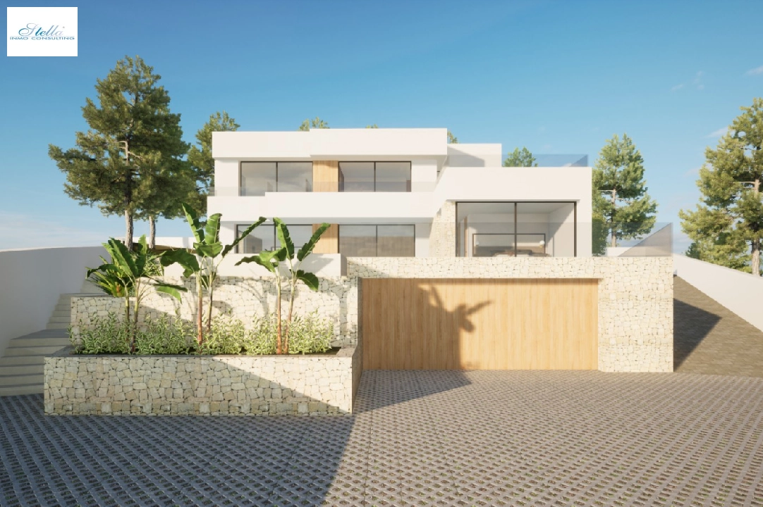 villa en Moraira(Pla del Mar) en venta, superficie 340 m², ano de construccion 2023, aire acondicionado, parcela 1070 m², 4 dormitorios, 4 banos, piscina, ref.: BI-MT.H-787-14