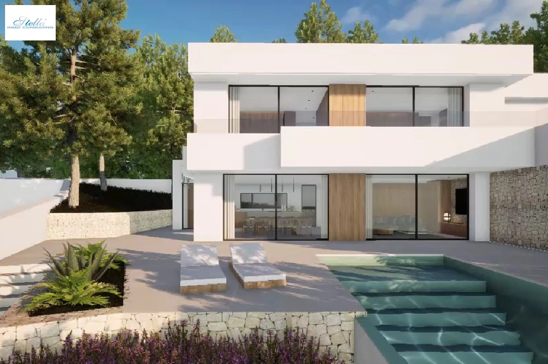 villa en Moraira(Pla del Mar) en venta, superficie 340 m², ano de construccion 2023, aire acondicionado, parcela 1070 m², 4 dormitorios, 4 banos, piscina, ref.: BI-MT.H-787-4