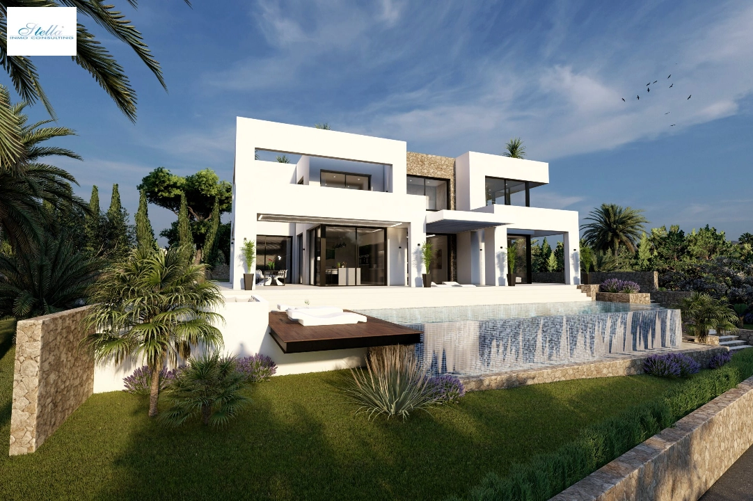 villa en Benissa(Benissa Costa) en venta, superficie 574 m², aire acondicionado, parcela 1372 m², 4 dormitorios, 4 banos, piscina, ref.: BP-7015BEN-45