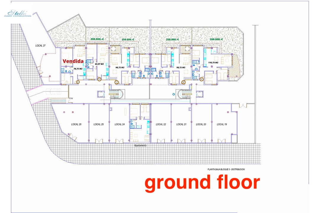 apartamento en Vilajoyosa(Urb. Paraiso) en venta, superficie 63 m², aire acondicionado, parcela 63 m², 2 dormitorios, 1 banos, piscina, ref.: BP-7019VIL-16