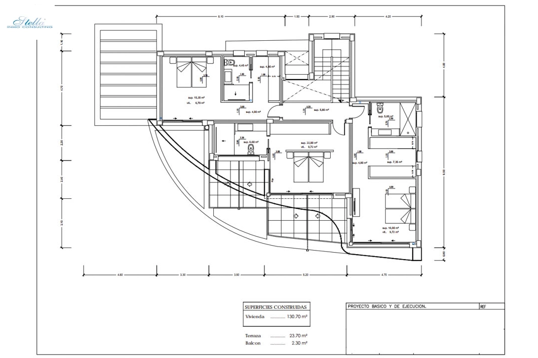 villa en Calpe(Ortenbach) en venta, superficie 604 m², aire acondicionado, parcela 880 m², 4 dormitorios, 4 banos, ref.: BP-7027CAL-4