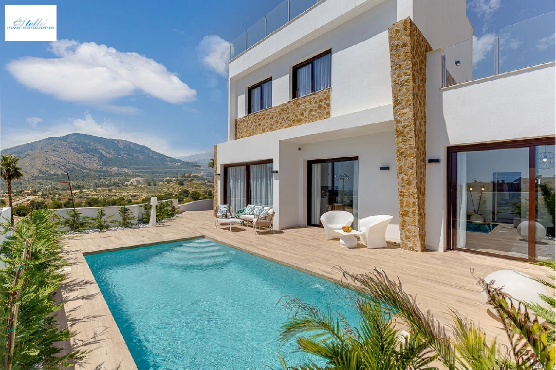 villa en Finestrat en venta, superficie 149 m², estado first owner, parcela 346 m², 3 dormitorios, 2 banos, piscina, ref.: HA-FIN-120-E03-1