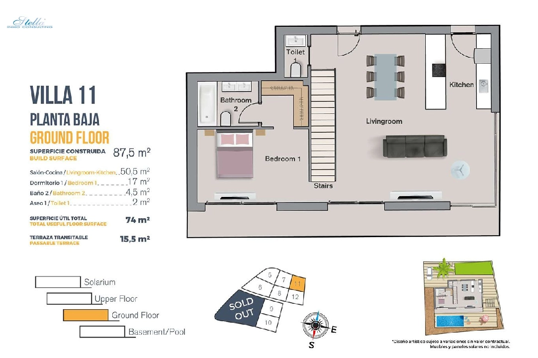 villa en Finestrat en venta, superficie 149 m², estado first owner, parcela 346 m², 3 dormitorios, 2 banos, piscina, ref.: HA-FIN-120-E03-41