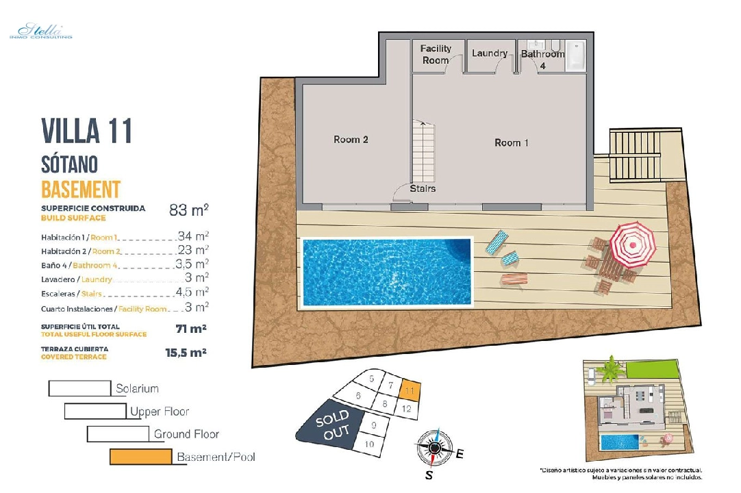 villa en Finestrat en venta, superficie 149 m², estado first owner, parcela 346 m², 3 dormitorios, 2 banos, piscina, ref.: HA-FIN-120-E03-43