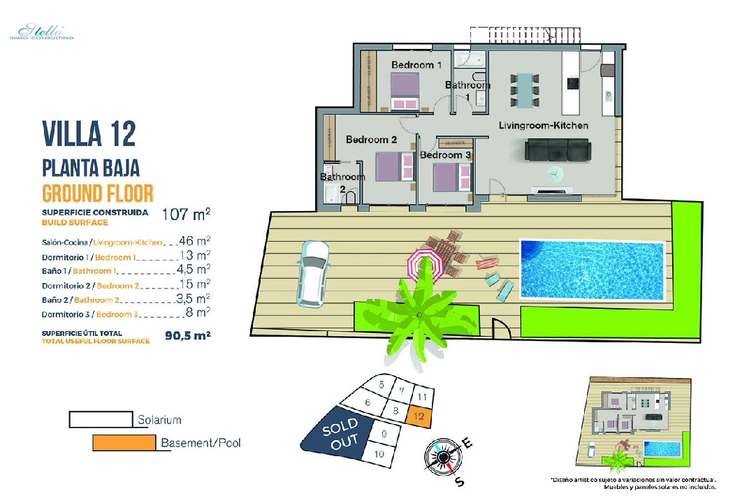 villa en Finestrat en venta, superficie 149 m², estado first owner, parcela 346 m², 3 dormitorios, 2 banos, piscina, ref.: HA-FIN-120-E03-45