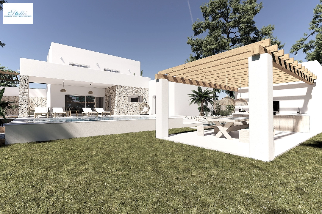 villa en Moraira(Pinar del Advocat) en venta, superficie 190 m², aire acondicionado, parcela 800 m², 4 dormitorios, 4 banos, piscina, ref.: CA-H-1703-AMB-1