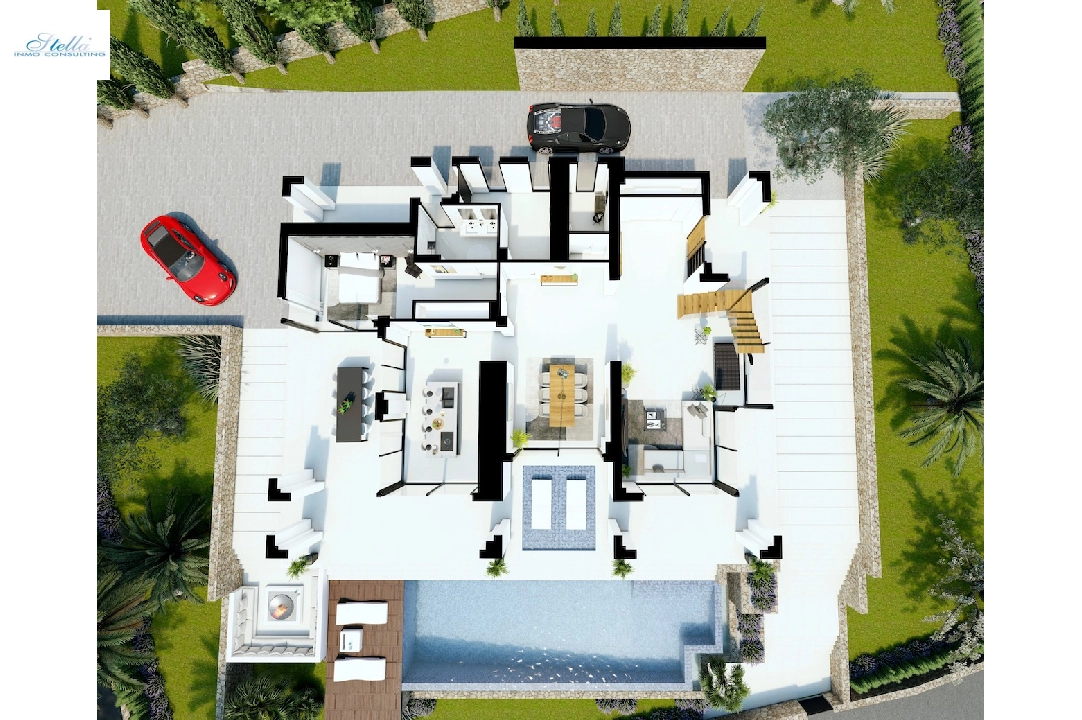 villa en Benissa(Carrions) en venta, superficie 562 m², aire acondicionado, parcela 1347 m², 4 dormitorios, 3 banos, piscina, ref.: CA-H-1710-AMB-20