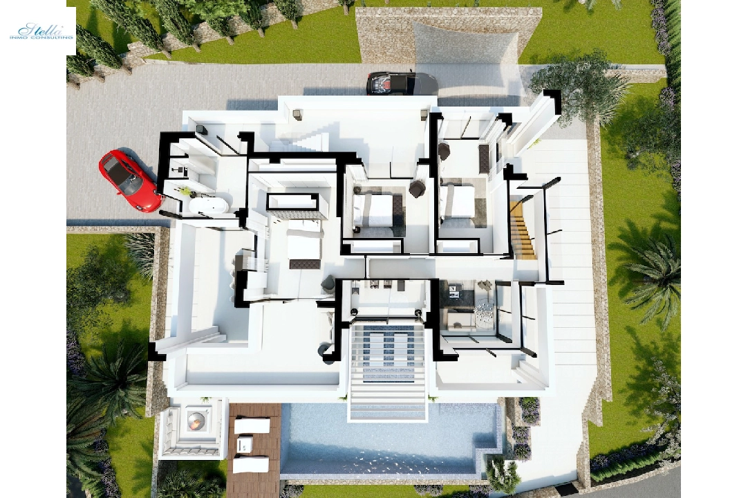 villa en Benissa(Carrions) en venta, superficie 562 m², aire acondicionado, parcela 1347 m², 4 dormitorios, 3 banos, piscina, ref.: CA-H-1710-AMB-21