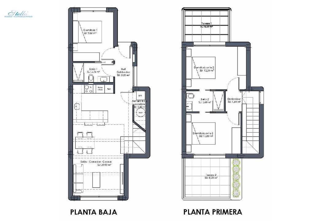 villa en Los Alcazares en venta, superficie 109 m², estado first owner, parcela 184 m², 3 dormitorios, 2 banos, piscina, ref.: HA-LAN-431-E02-16