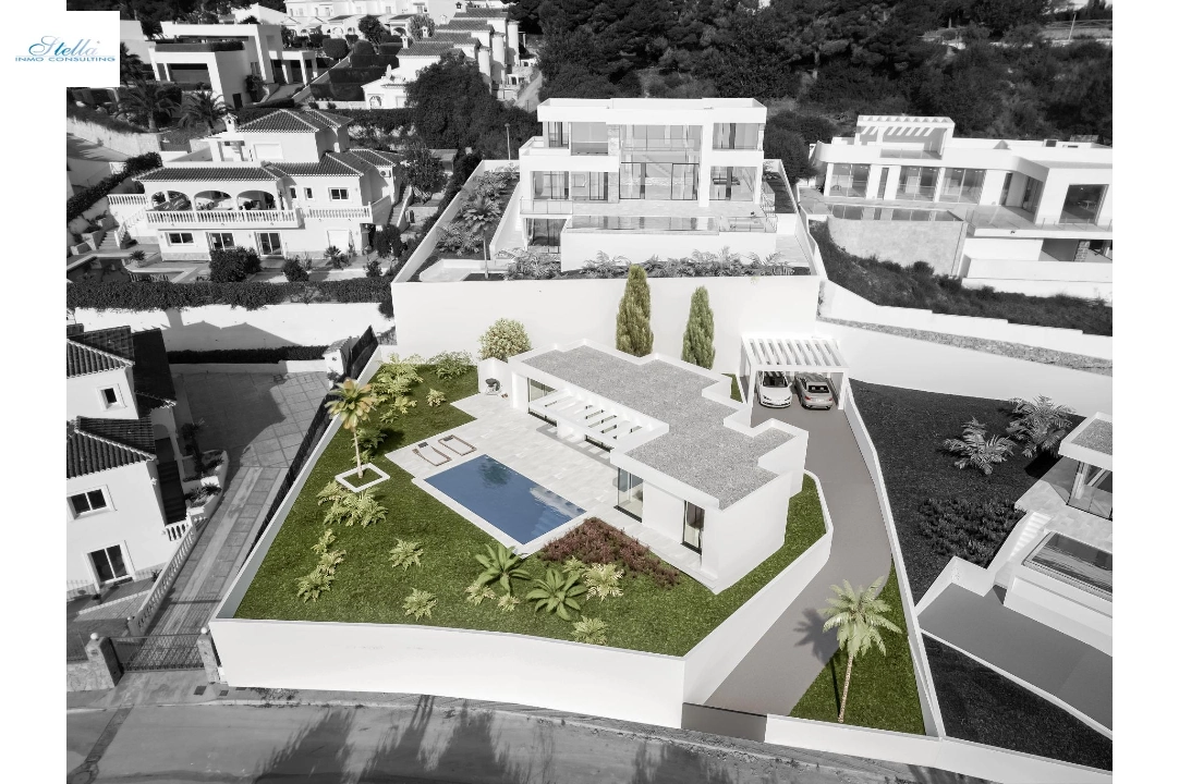 villa en Moraira(Sol park) en venta, superficie 125 m², aire acondicionado, parcela 800 m², 3 dormitorios, 2 banos, piscina, ref.: AM-12132DA-3700-3