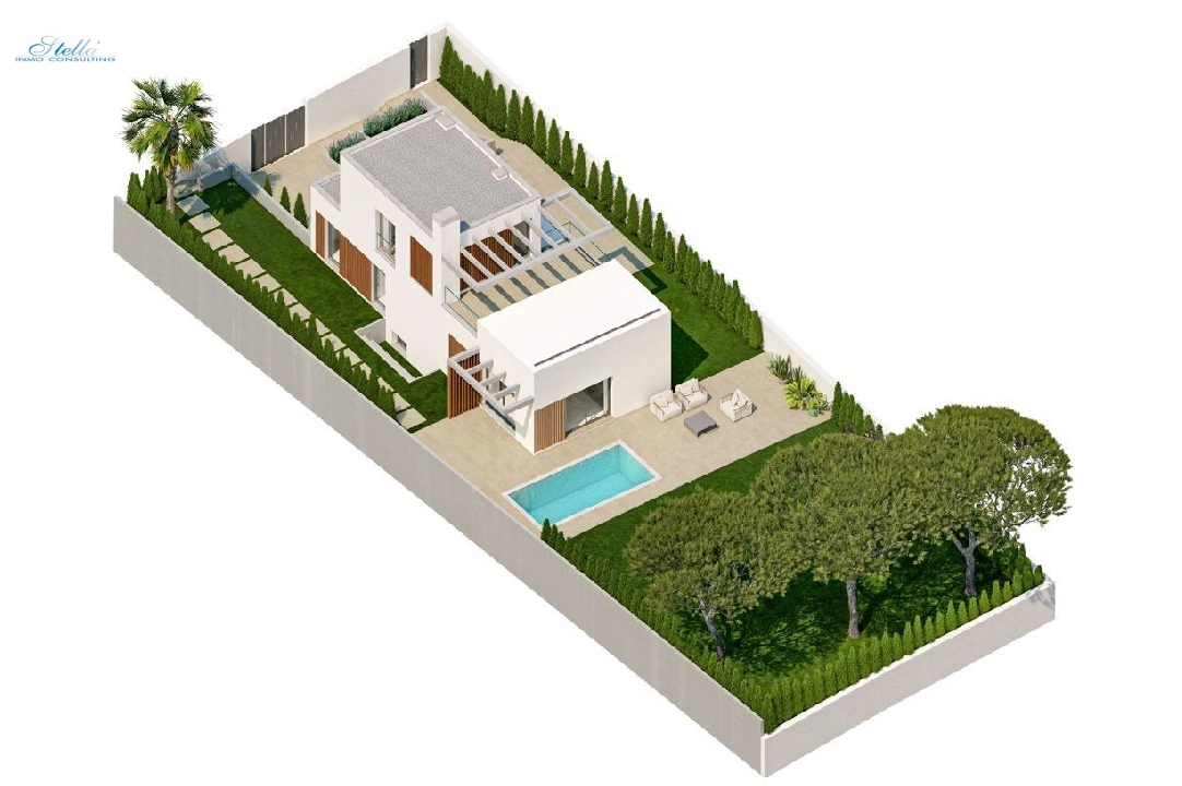 villa en Finestrat(Finestrat) en venta, superficie 151 m², aire acondicionado, parcela 409 m², 3 dormitorios, 2 banos, piscina, ref.: AM-1107DA-3700-13