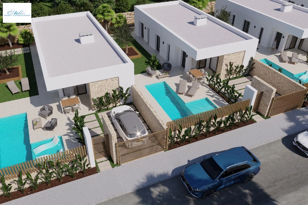 villa en Finestrat(Finestrat Urbanizaciones) en venta, superficie 89 m², parcela 310 m², 2 dormitorios, 2 banos, piscina, ref.: AM-1187DA-3700-1