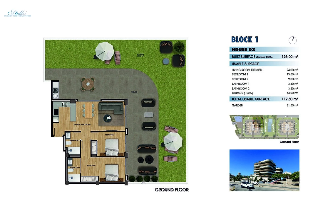 apartamento en la planta superior en Los Arenales del Sol en venta, superficie 117 m², estado first owner, 2 dormitorios, 2 banos, piscina, ref.: HA-ADN-141-A01-28