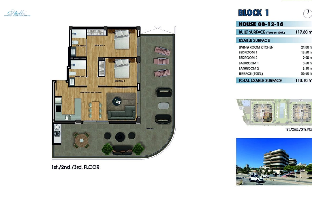 apartamento en la planta superior en Los Arenales del Sol en venta, superficie 117 m², estado first owner, 2 dormitorios, 2 banos, piscina, ref.: HA-ADN-141-A01-33