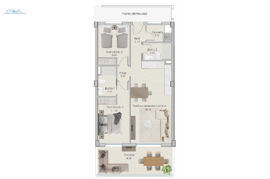 apartamento en la planta superior en Santa Pola en venta, superficie 81 m², estado first owner, 2 dormitorios, 2 banos, piscina, ref.: HA-SPN-702-A01-10