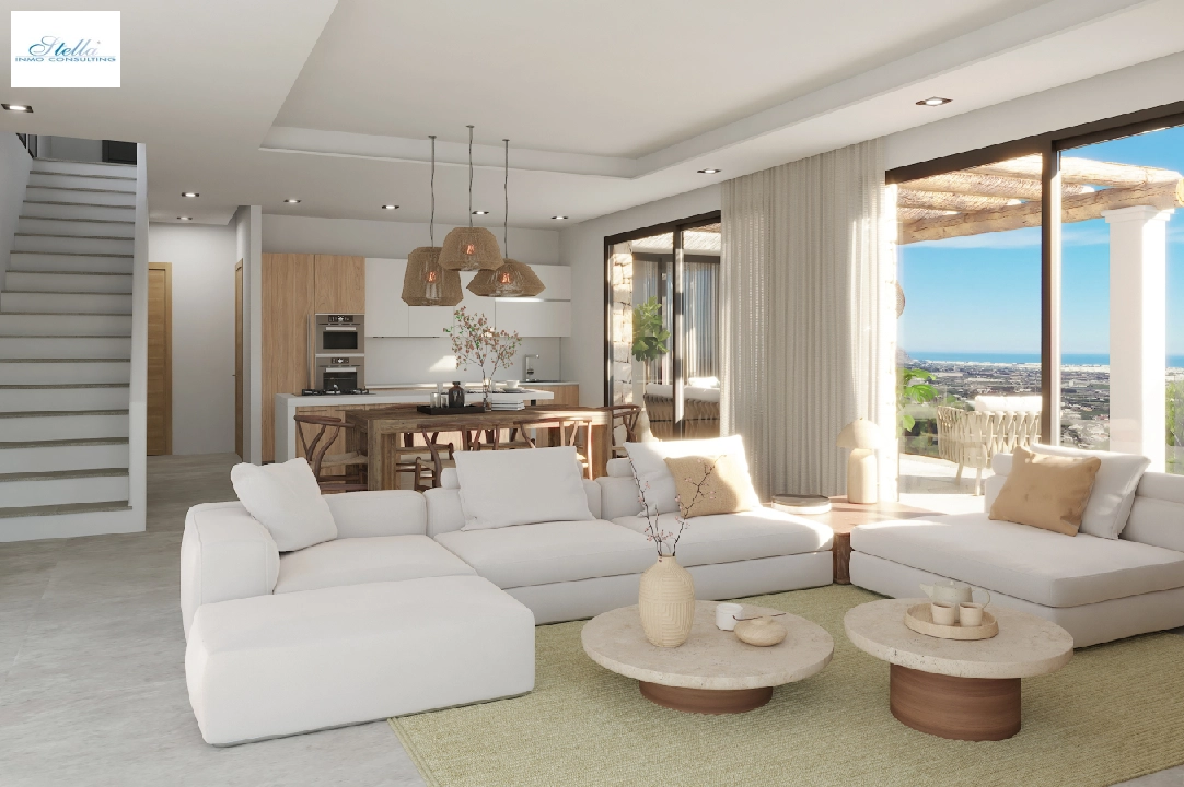 villa en Pedreguer(Monte Solana I) en venta, superficie 252 m², ano de construccion 2025, aire acondicionado, parcela 608 m², 3 dormitorios, 2 banos, piscina, ref.: UM-UV-SERPIS-18