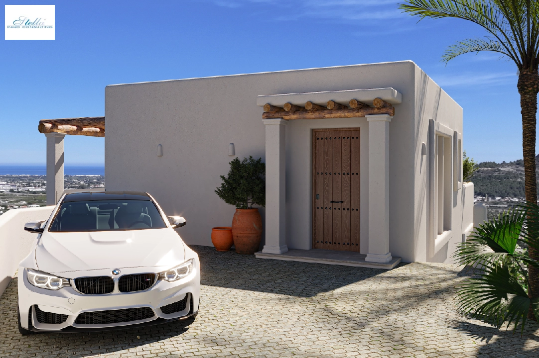 villa en Pedreguer(Monte Solana I) en venta, superficie 252 m², ano de construccion 2025, aire acondicionado, parcela 608 m², 3 dormitorios, 2 banos, piscina, ref.: UM-UV-SERPIS-22