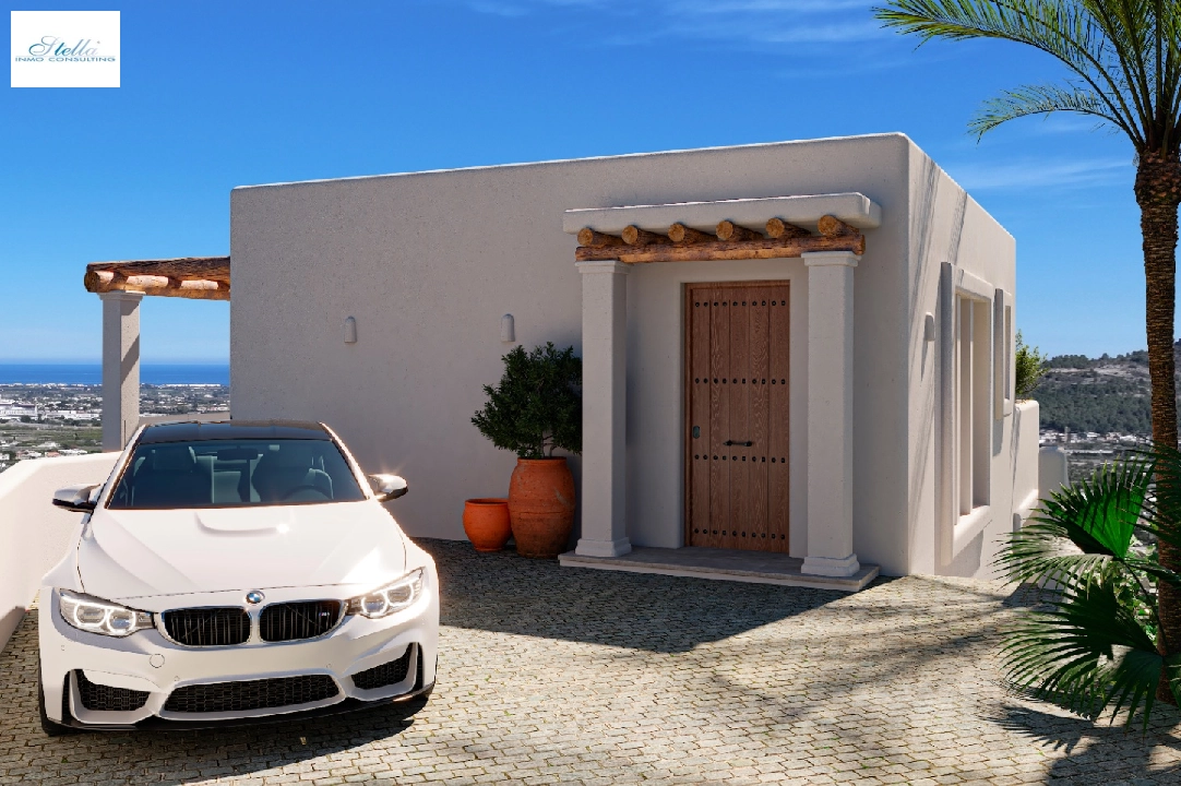 villa en Pedreguer(Monte Solana I) en venta, superficie 252 m², ano de construccion 2025, aire acondicionado, parcela 608 m², 3 dormitorios, 2 banos, piscina, ref.: UM-UV-SERPIS-6