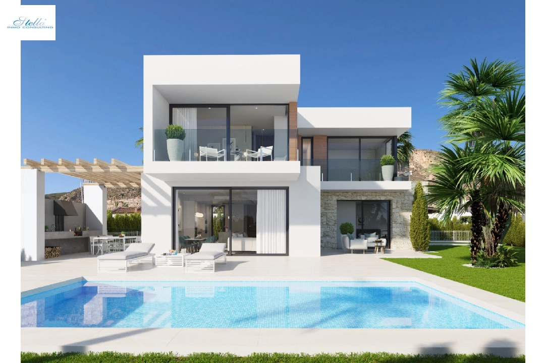 villa en Finestrat en venta, superficie 423 m², ano de construccion 2024, + KLIMA, aire acondicionado, parcela 578 m², 4 dormitorios, 3 banos, piscina, ref.: BI-AL.H-033-1