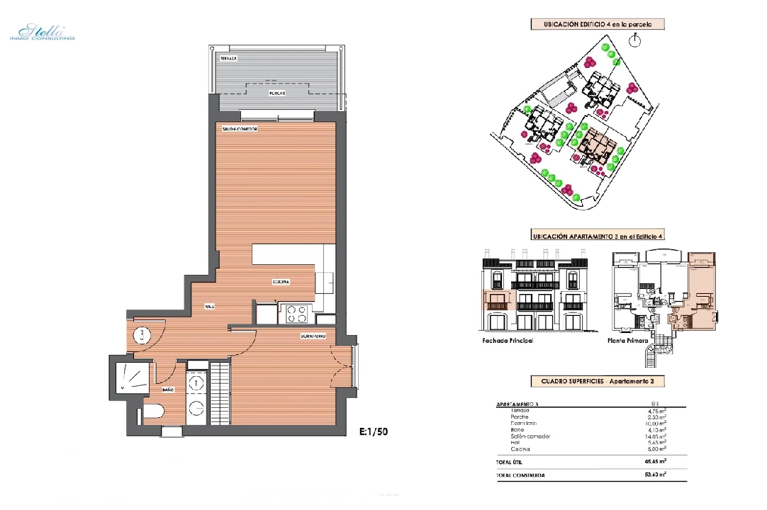 apartamento en Denia(Denia) en venta, superficie 54 m², aire acondicionado, 1 dormitorios, 1 banos, piscina, ref.: CA-A-1761-AMBI-3