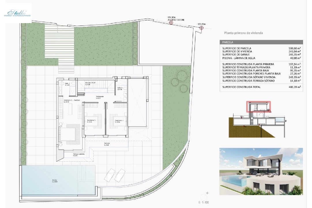 villa en Finestrat en venta, superficie 526 m², ano de construccion 2024, aire acondicionado, parcela 598 m², 5 dormitorios, 5 banos, piscina, ref.: BI-AL.H-035-22